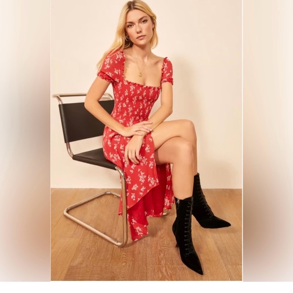 Reformation Floral Midi Dress, Size XL - Picture 8 of 8